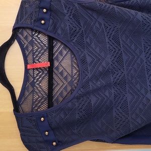 MM sheer lace ladies blouse.